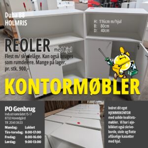 Duba B8 Holmris kontorreol med hjul