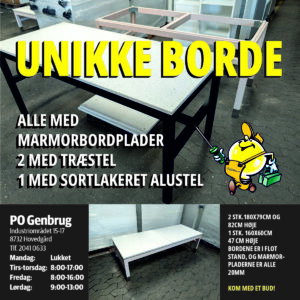 Bord med marmorbordplade